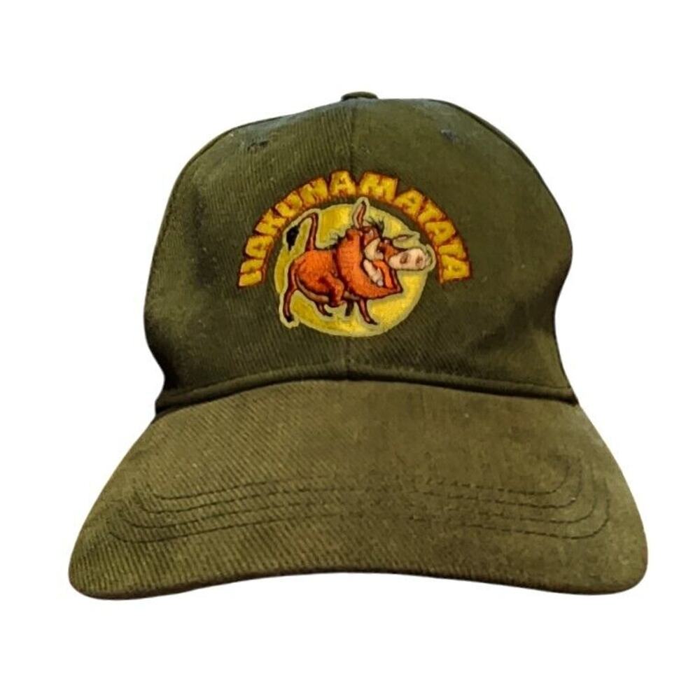 Disney Parks Hat Adult Hakuna Matata Pumbaa Lion King Green Cap NO TAG